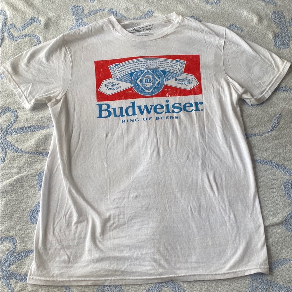 Budweiser Red and Blue Logo Tee